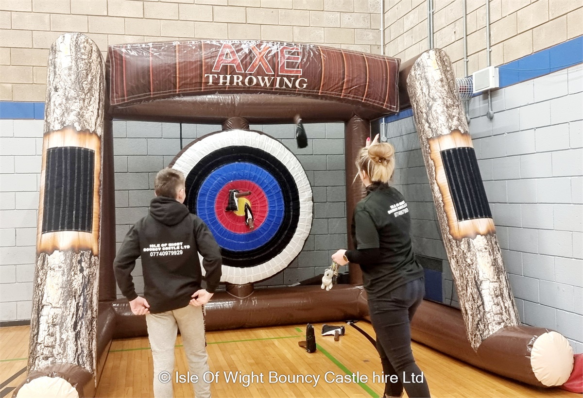Inflatable Axe throwing Bouncy Castle Hire in Isle Of Wight